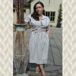 Strong and Sophisticated Vintage Shirtwaist Dress